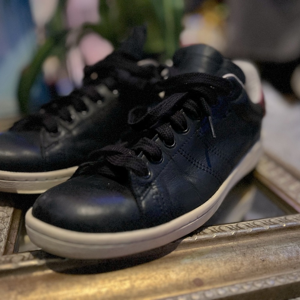 Isabel Marant dark blue and red Leather Sneakers - Picture 2 of 5